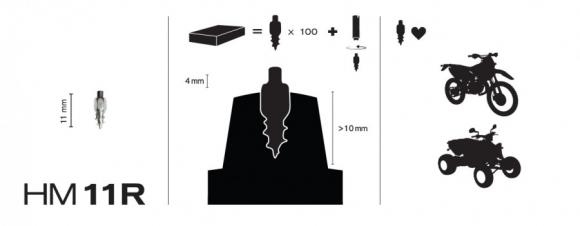 MaxiGrip Nastasarja 11mm Racing 100kpl Sis. työkalu - Mönkijän lumiketjut - D78576 - 1