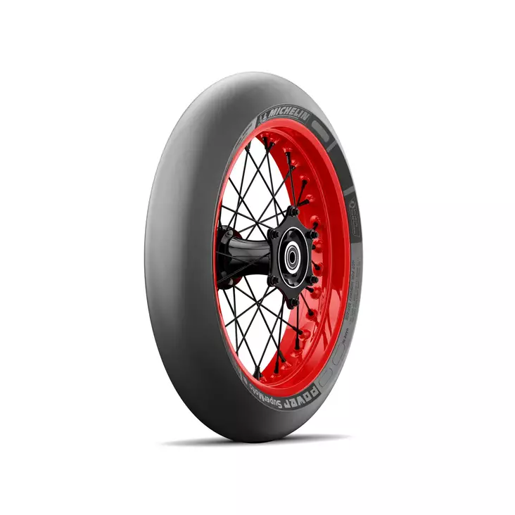 Michelin Power Supermoto Slick 120/80-16 B TL Fr - Racing moottoripyörän renkaat - D439986 - 1