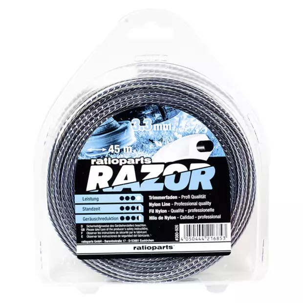 Nailonsiima razor 3.3 mm 45 m - Tarvikevaraosat - 380-926 - 1