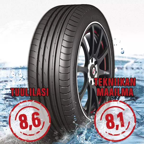 Nankang Sportnex AS-2+ TM- ja Tuulilasi-testimenestys 225/45-17 kesärengas - 17-tuumaiset kesärenkaat - 499-59146 - 1