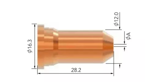Plasma suutin 110-120a, 10 kpl - Plasmaleikkurin tarvikkeet - LX17516 - 1