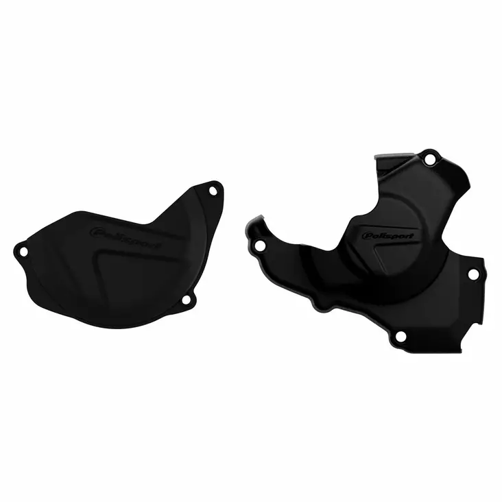 Polisport Kit Clutch+Ignition cover protector CRF450R (10-16) Black (24) - Moottoripyörän moottorin kopat - D400616 - 1