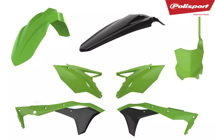 Polisport kit Kawasaki KX250F (17-18) Green/black (1) - Offroad muovisarjat - D343646 - 1