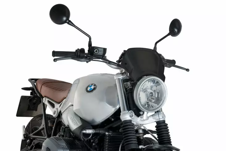 Puig Aluminium Front Plate For Bmw R Nine T C/Black - Moottoripyörän katteet ja tuulenohjaimet - D336876 - 1