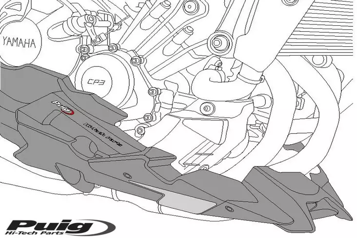 Puig Engine Spoiler Ktm 1290 Superduke R 20' C/Matt Bla - Moottoripyörän katteet ja tuulenohjaimet - D443016 - 1