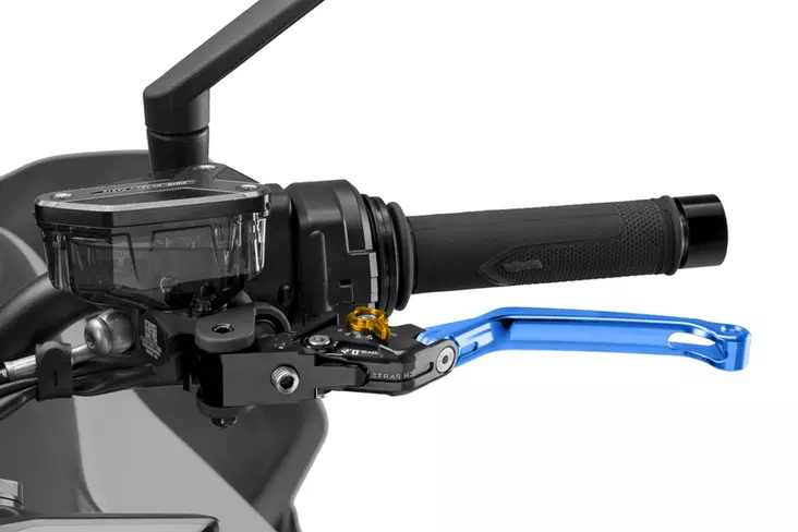 Puig Foldable Clutch Lever 4.0 C/Blue Selector W/Gold - Moottoripyörän vivut ja vivunrungot - D529596 - 1