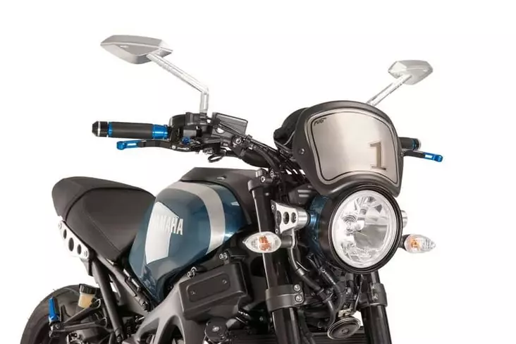 Puig Front Plate Yamaha Xsr900 16'-18'C/Black - Moottoripyörän katteet ja tuulenohjaimet - D302056 - 1