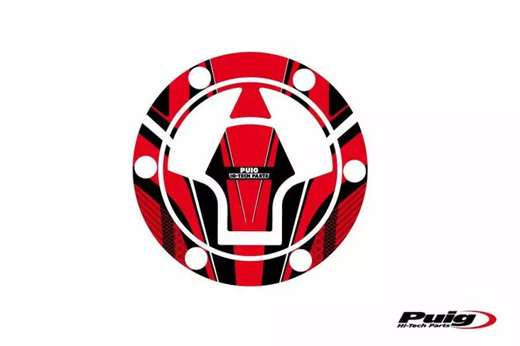 Puig Fuel Cap Cover Mod. Radical Kawasaki C/Red - Mallikohatiset tarrasarjat - D301406 - 1