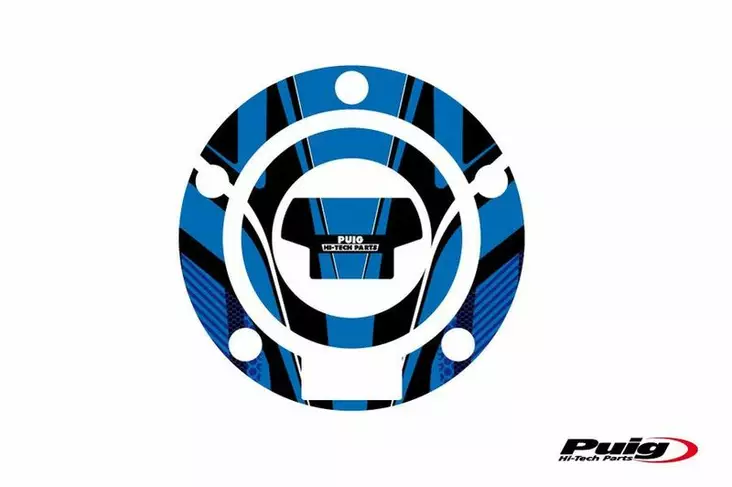 Puig Fuel Cap Cover Mod. Radical Yamaha C/Blue - Mallikohatiset tarrasarjat - D299526 - 1