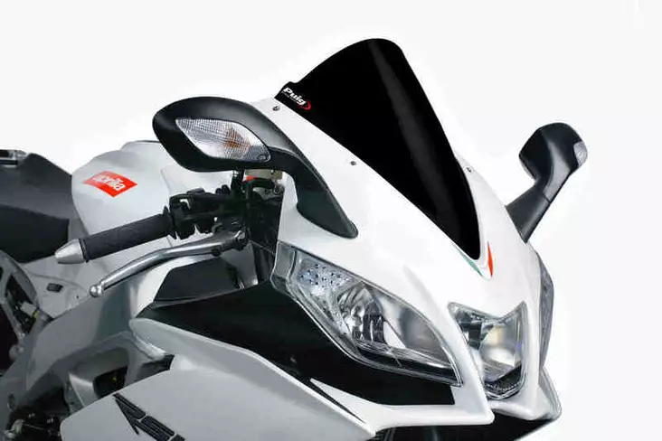 Puig Racing Screen Aprilia Rs4 11-18/Rsv4 09-14 C/Black - Moottoripyörän katteet ja tuulenohjaimet - D298386 - 1