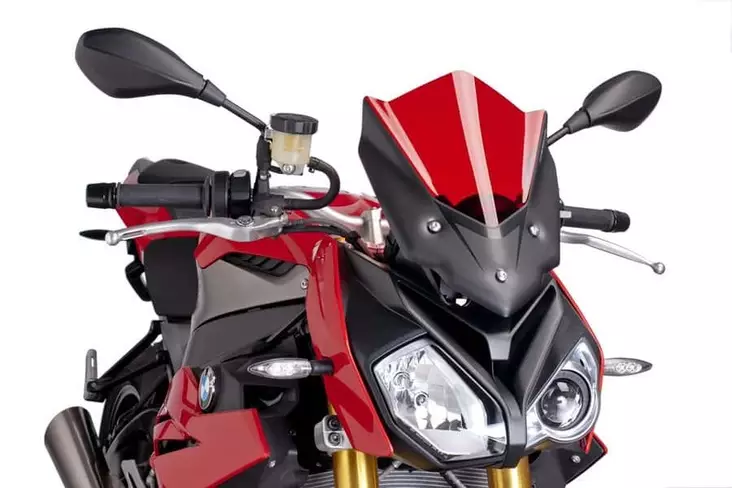 Puig Racing Screen Bmw S1000R 14'-18' C/Red - Moottoripyörän katteet ja tuulenohjaimet - D300526 - 1
