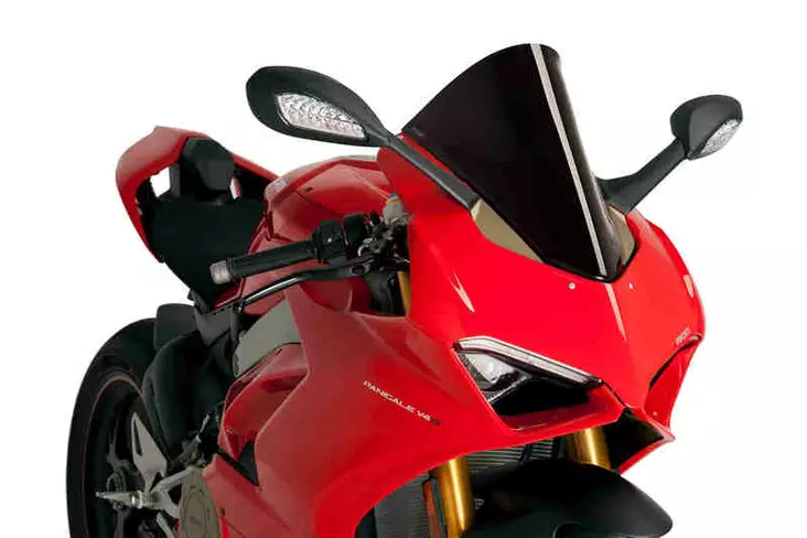 Puig Racing Screen Ducati Panigale V4/V4 S/V4 18' Espec - Moottoripyörän katteet ja tuulenohjaimet - D302936 - 1