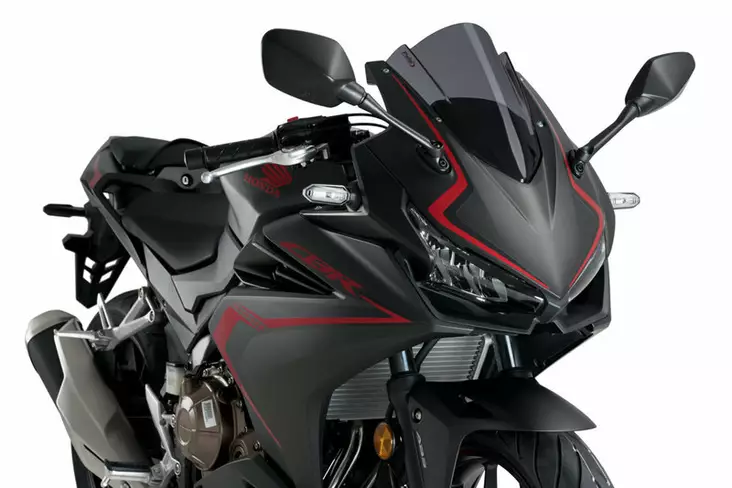 Puig Racing Screen Honda Cbr500R 19'- C/Dark Smoke - Moottoripyörän katteet ja tuulenohjaimet - D337666 - 1