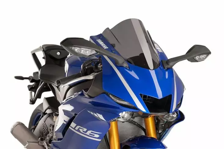 Puig Racing Screen Yamaha Yzf-R6 17-23' C/Dark Smoke - Moottoripyörän katteet ja tuulenohjaimet - D303006 - 1