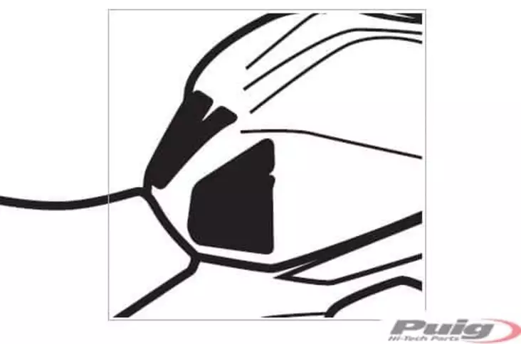 Puig Tank Pad + Side Part Kawasaki Z650 17' C/Carbo - Moottoripyörän tankinsuojat - D302336 - 1