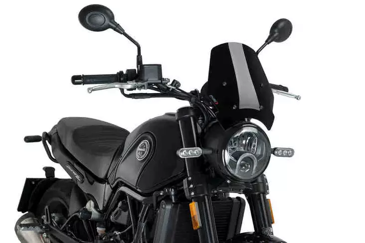 Puig Winds.New Generation Benelli Leoncino 500 C/Black - Moottoripyörän katteet ja tuulenohjaimet - D303036 - 1