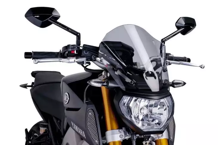 Puig Windshield New Gener. Yamaha Mt09 13'-16' C/Smoke - Moottoripyörän katteet ja tuulenohjaimet - D300076 - 1