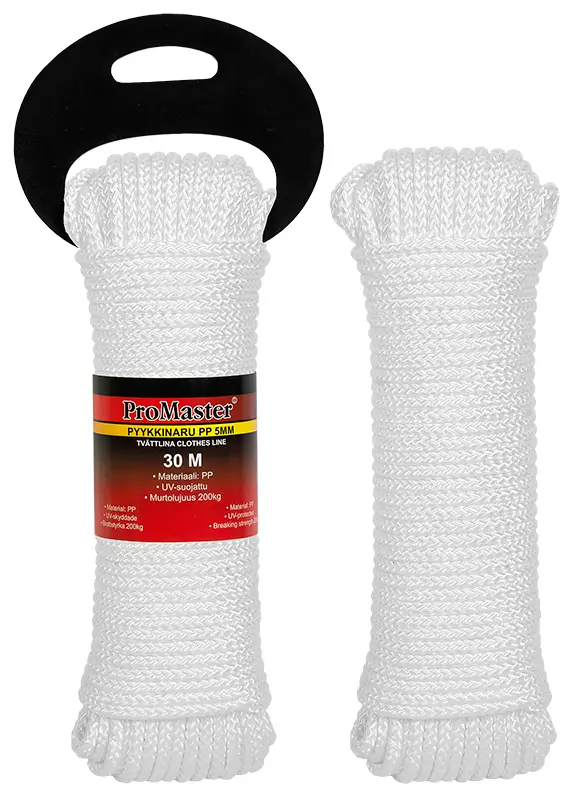 Pyykkinaru 5mmx30m pp punottu - Peitteet ja pressut - LX6686 - 1