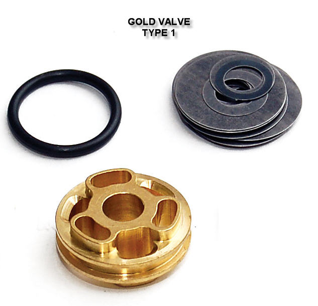 Race Tech Stötdämparventiler GoldValve 50x16mm SMGV5045 - Moottoripyörän iskunvaimentajan osat - D229226 - 1