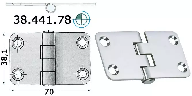 Sarana 70x38.1 - Veneen saranat - D124706 - 1