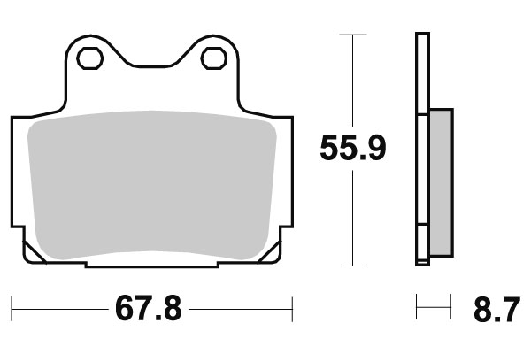 Sbs Jarrupalat Ceramic - Moottoripyörän jarrupalat - D2546 - 1
