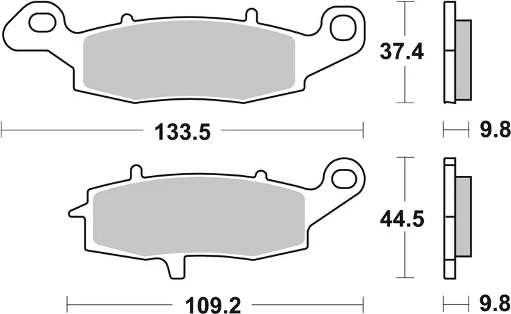 Sbs Jarrupalat Sintered Taakse - Moottoripyörän jarrupalat - D163386 - 1