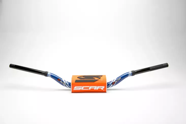 Scar Handlebar O² COLOR Ø28,6 (1 1/8”) - 65/85 High Mini RC - BLUE Bar - ORANGE - Moottoripyörän ohjaustangot - D480586 - 1