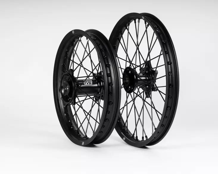 Sixty5 KTM/HVA/GasGas Musta/Musta Enduro 1.6-21"/2.15-18" vannesarja - Moottoripyörän vanteet - D446916 - 1