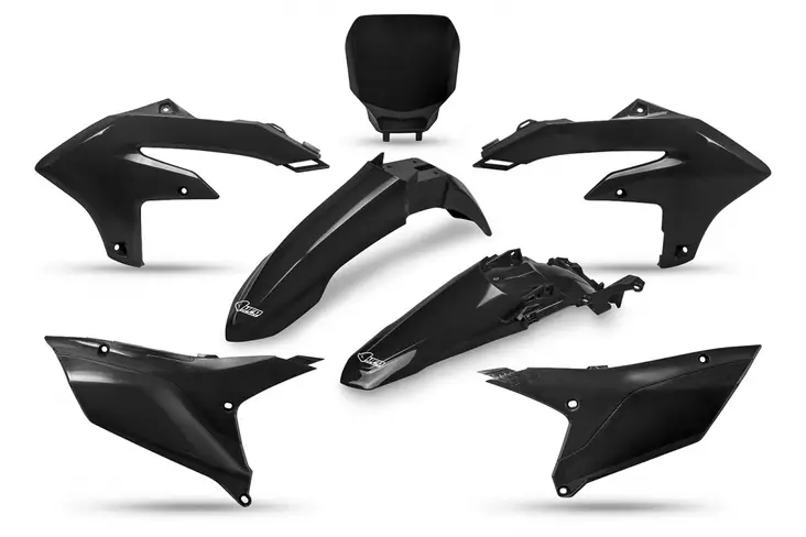 UFO Muovisarja 5-osainen Musta 001 YZ450F 23-.. YZ250F 24-.. - Offroad muovisarjat - D465396 - 1