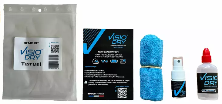 VISIODRY demo kit Superhydrophobic anti-rain AEROSOL 35 mL/50 g - Motorsport varaosat ja tarvikkeet - D538346 - 1