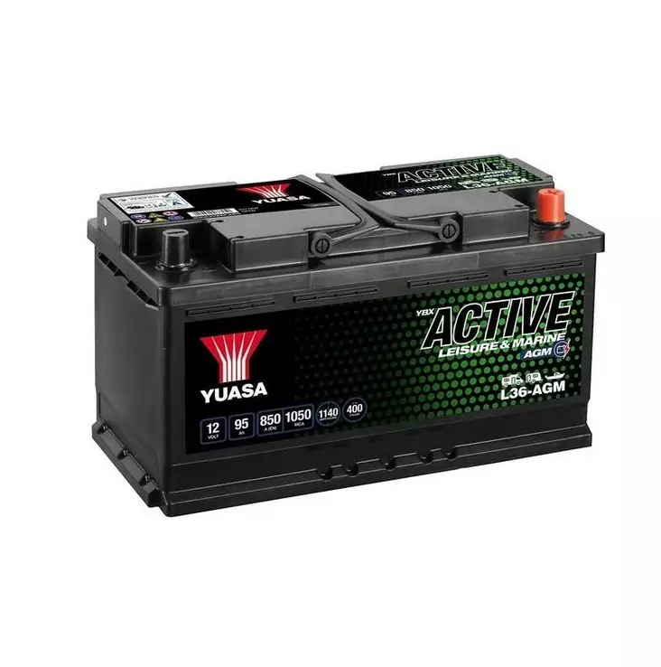 Yuasa L36-AGM Active Leisure AGM Battery 12V 95Ah 850A (12) - Akut - D268226 - 1