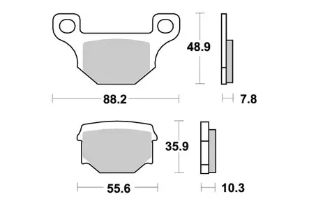 Jarrupala, Etu / Taka - Mopon ja skootterin jarrupalat - D365957 - 2