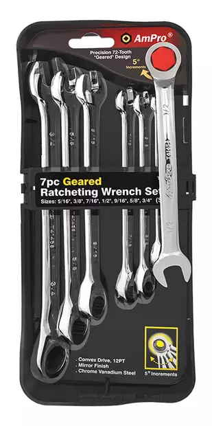 Kiintolenkkiavainsarja räikkä 7-os. sae - Kiintoavaimet - LX1767 - 1