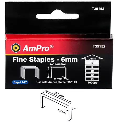 Niitti no.24 6mm 1000kpl nitojaan t35115 - Niitit ja sinkilät - LX4137 - 1