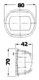 Kulkuvalo Compact 12 musta - punainen - Veneen kulkuvalot - D123507 - 2