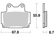 Sbs Jarrupalat Sintered - Moottoripyörän jarrupalat - D2547 - 2