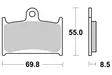 Sbs Jarrupalat Sintered - Moottoripyörän jarrupalat - D2627 - 1