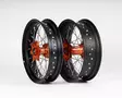 Sixty5 KTM Supermoto Musta/Oranssi vannesarja 3.5-17/5.0-17 - Moottoripyörän vanteet - D446897 - 1