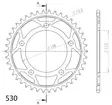 Supersprox / JT Teräs takaratas 302.42 - Moottoripyörän takarattaat - D26697 - 2