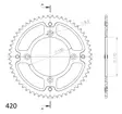 Supersprox Stealth Takaratas HO CR80/85,CRF150 Kulta 56 - Moottoripyörän takarattaat - D182877 - 1