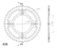 Supersprox Stealth Takaratas SU RM80/85, YA YZ80/85 Kulta 52 - Moottoripyörän takarattaat - D182907 - 2