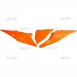 UFO Sivunumerokilvet KTM125-525 SX/SXF 19-22 EXC/EXC-F 20-23 Oranssi 127 - Offroad sivupaneelit - D336107 - 1