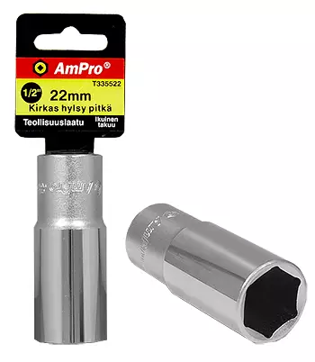 Pitkät hylsyt 1/2" 6pt ampro - Hylsyt ja voimahylsyt - LX4517 - 1