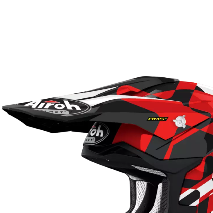 Airoh Strycker Lippa XXX punainen - Offtoad kypärien lipat - D388657 - 1