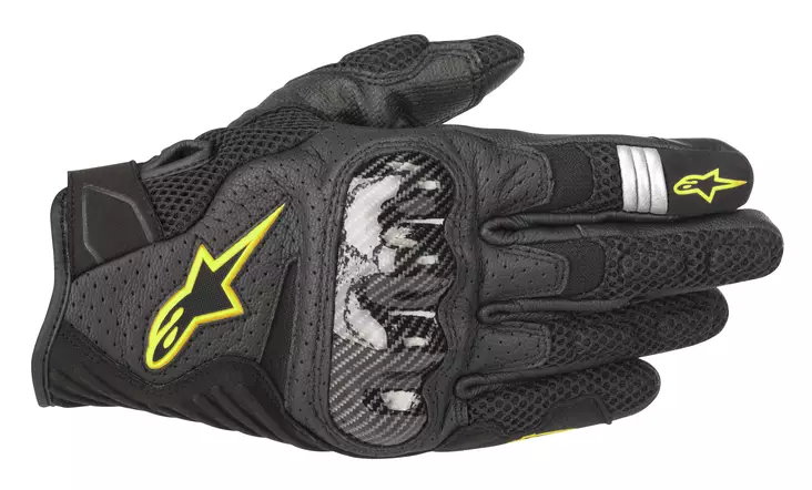 Alpinestars Käsine SMX-1 Air v2 musta/Fl kelt. - Moottoripyörä ajohanskat - D237767 - 1