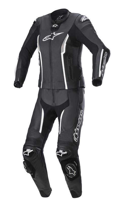 Alpinestars Nahkapuku Naisten 2-pcs Missile v2 Musta/Valkoinen - Moottoripyörä nahkapuvut - D397367 - 1