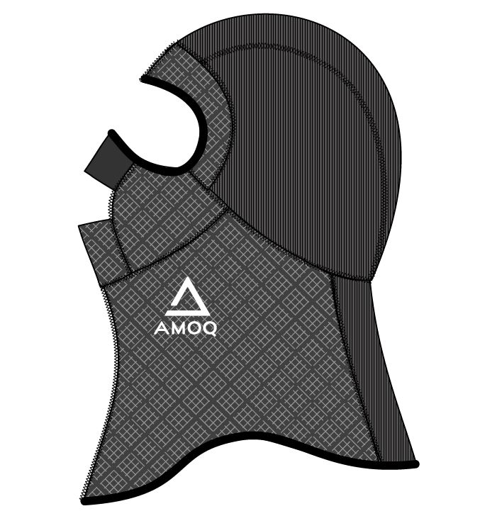 AMOQ Windstopper Balaclava moottorikelkkailuun, musta - Kypärä huput ja maskit - D396547 - 1