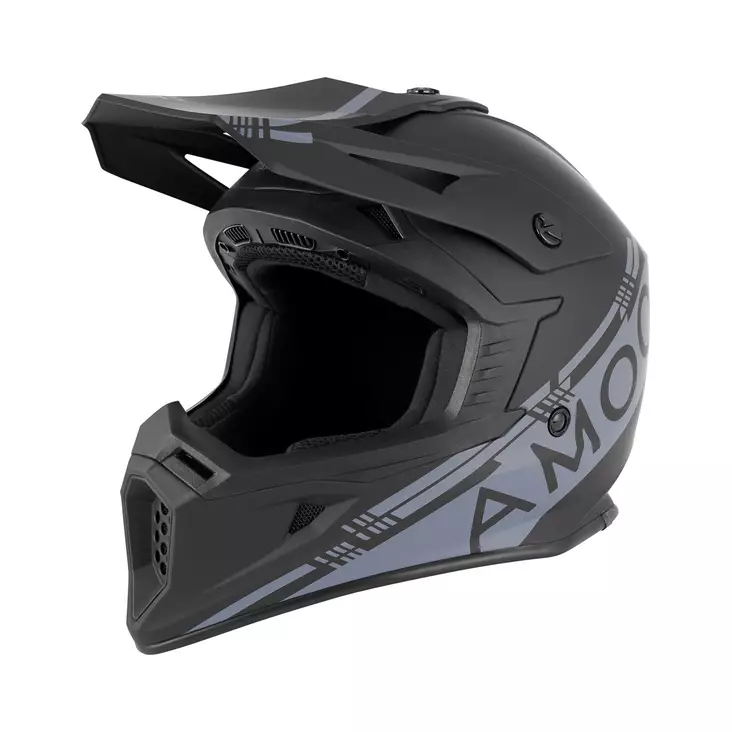 AMOQ Meteor V2 Crossikypärä musta/harmaa moottorikelkkailuun - Crossikypärät - D475197 - 1