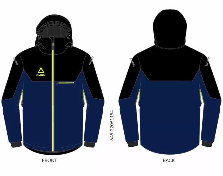 AMOQ Void monipuolinen kelkkailutakki sininen/musta/HiVis - Kelkkatakit - D394817 - 1