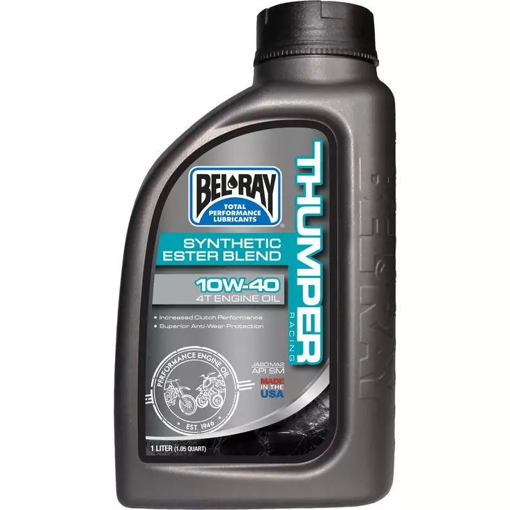 Bel-Ray Thumper Racing 10W-40 Synthetic Ester Blend 4T Engine Oil 1L - Moottoriöljyt - D51277 - 1